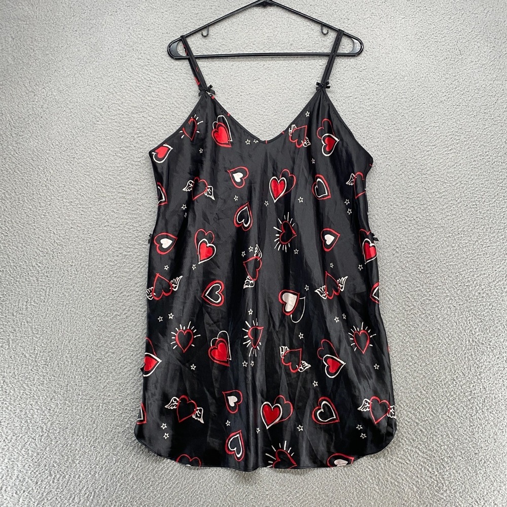 Dentelle Vintage Slip Dress Womens Large 90s Whimsigoth Punk Rave Chemise Y2K